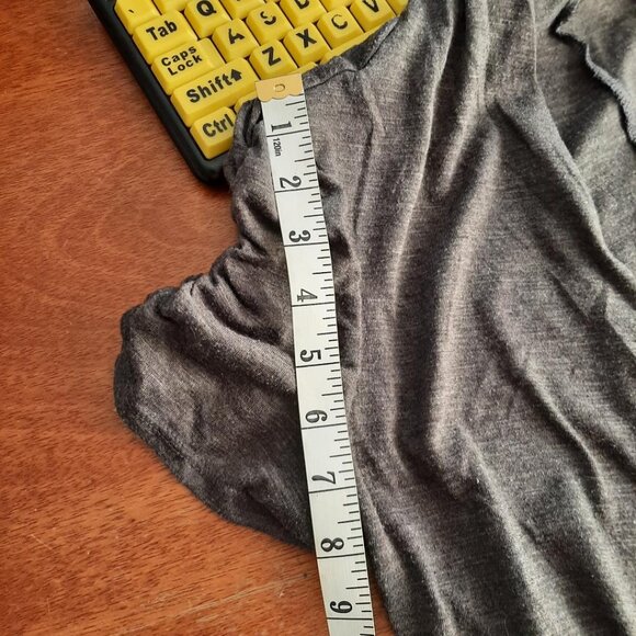 NEW ! ABstudio Women Draped Cardigan Gray Size M - Picture 3 of 6